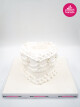 Beyaz Kalp Naked Cake